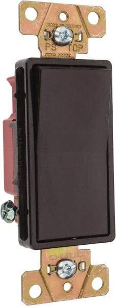 Pass & Seymour - 1 Pole, 120 to 277 VAC, 20 Amp, Specification Grade, Rocker, Wall and Dimmer Light Switch - 1.3 Inch Wide x 4.2 Inch High - Americas Industrial Supply