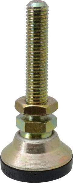 J.W. Winco - M10 x 1.5 Bolt Thread, Studded Pivotal Stud Mount Leveling Pad & Mount - 1,064 Kg Capacity, 32mm Base Diam - Americas Industrial Supply