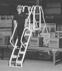 Made in USA - 7' High 1,000 Lb Capacity Alternating Tread Stair - Americas Industrial Supply