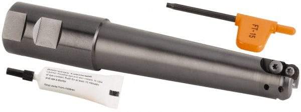 Kennametal - 1" Cut Diam, 1-1/4" Shank Diam, 7.03" OAL, Indexable Copy End Mill - Weldon Shank - Americas Industrial Supply