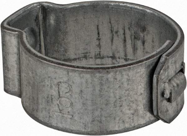 Oetiker - 11.4 to 13.3mm, Zinc-Plated 1-Ear Clamp - 1/2" Noml Size, 6mm Inner Width, 7mm Wide x 0.75mm Thick, Carbon Steel - Americas Industrial Supply