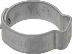 Oetiker - 13.5 to 15.7mm, Zinc-Plated 1-Ear Clamp - 5/8" Noml Size, 7mm Inner Width, 7mm Wide x 0.75mm Thick, Carbon Steel - Americas Industrial Supply