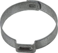 Oetiker - 28.5 to 31.6mm, Zinc-Plated 1-Ear Clamp - 1-1/4" Noml Size, 10mm Inner Width, 7mm Wide x 0.75mm Thick, Carbon Steel - Americas Industrial Supply