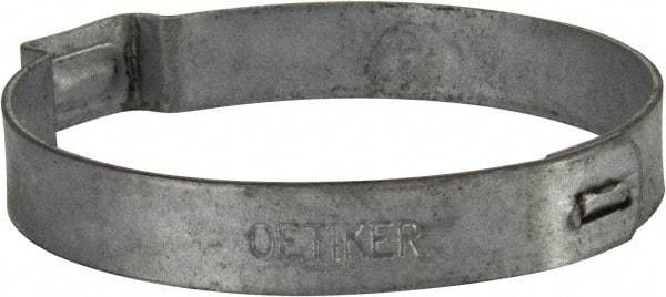 Oetiker - 37.9 to 41mm, Zinc-Plated 1-Ear Clamp - 1-5/8" Noml Size, 10mm Inner Width, 7mm Wide x 0.75mm Thick, Carbon Steel - Americas Industrial Supply