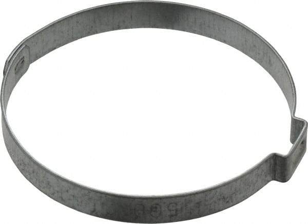 Oetiker - 52.9 to 56mm, Zinc-Plated 1-Ear Clamp - 2-3/16" Noml Size, 10mm Inner Width, 7mm Wide x 0.75mm Thick, Carbon Steel - Americas Industrial Supply