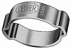 Oetiker - 26.3 to 31mm, Zinc-Plated 2-Ear Clamp - 1-3/16" Noml Size, 7.38mm Inner Width, 10mm Wide x 1.5mm Thick, Carbon Steel - Americas Industrial Supply