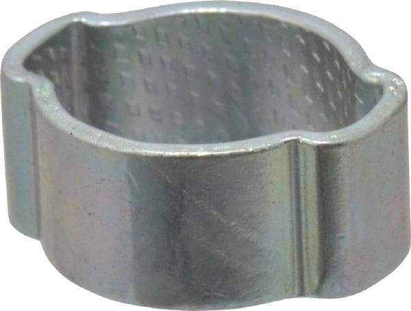 Oetiker - 8.1 to 11mm, Zinc-Plated 2-Ear Clamp - 3/8" Noml Size, 4.55mm Inner Width, 7mm Wide x 1mm Thick, Carbon Steel - Americas Industrial Supply