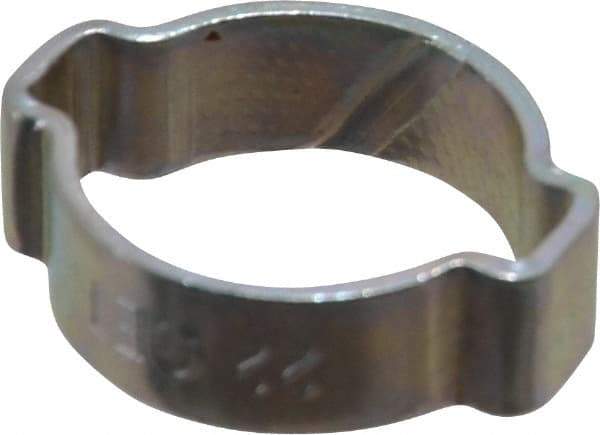 Oetiker - 18 to 22mm, Zinc-Plated 2-Ear Clamp - 13/16" Noml Size, 6.28mm Inner Width, 9mm Wide x 1.5mm Thick, Carbon Steel - Americas Industrial Supply