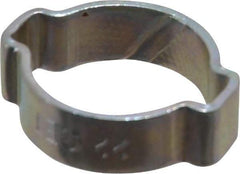 Oetiker - 18 to 22mm, Zinc-Plated 2-Ear Clamp - 13/16" Noml Size, 6.28mm Inner Width, 9mm Wide x 1.5mm Thick, Carbon Steel - Americas Industrial Supply