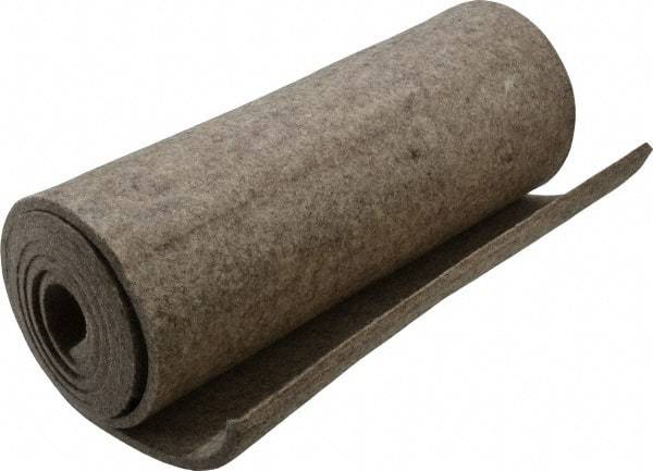 Made in USA - 1/4 Inch Thick x 60 Inch Wide x 12 Inch Long, Pressed Wool Felt Sheet - 4 Lbs/Square Yd., Gray, 400 psi - Americas Industrial Supply