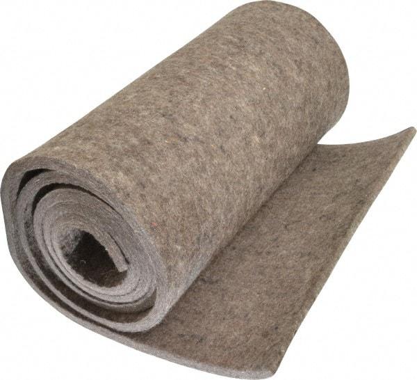 Made in USA - 3/8 Inch Thick x 60 Inch Wide x 12 Inch Long, Pressed Wool Felt Sheet - 6 Lbs/Square Yd., Gray, 400 psi - Americas Industrial Supply