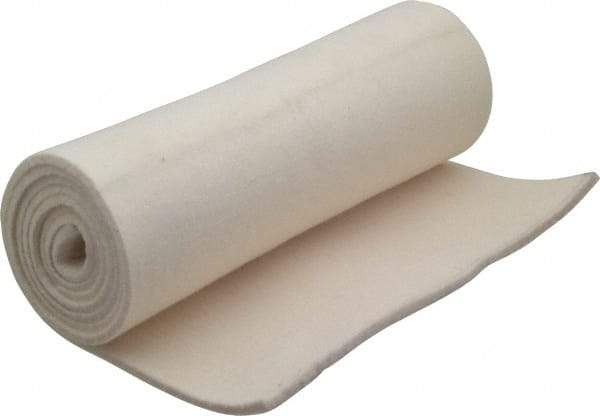 Made in USA - 3/16 Inch Thick x 66 Inch Wide x 12 Inch Long, Pressed Wool Felt Sheet - 2.3 Lbs/Square Yd., White, 400 psi - Americas Industrial Supply