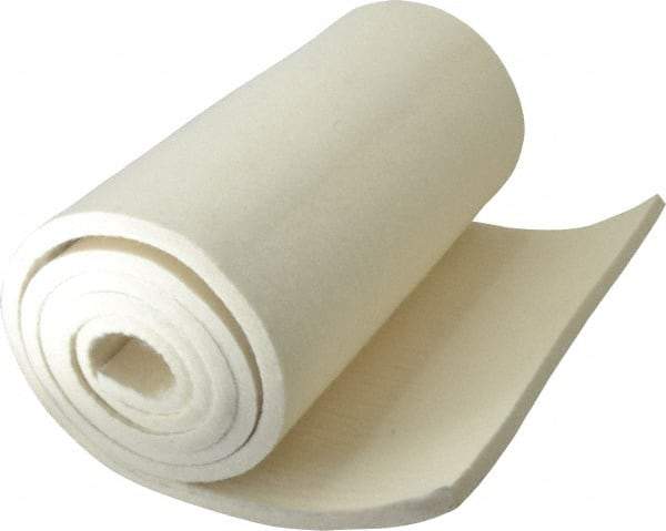 Made in USA - 3/8 Inch Thick x 66 Inch Wide x 12 Inch Long, Pressed Wool Felt Sheet - 4.6 Lbs/Square Yd., White, 400 psi - Americas Industrial Supply