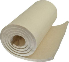 Made in USA - 1/2 Inch Thick x 66 Inch Wide x 12 Inch Long, Pressed Wool Felt Sheet - 6 Lbs/Square Yd., White, 400 psi - Americas Industrial Supply