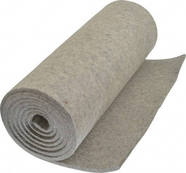 Made in USA - 1/4 Inch Thick x 72 Inch Wide x 12 Inch Long, Pressed Wool Felt Sheet - 3.1 Lbs/Square Yd., Gray, 250 psi - Americas Industrial Supply