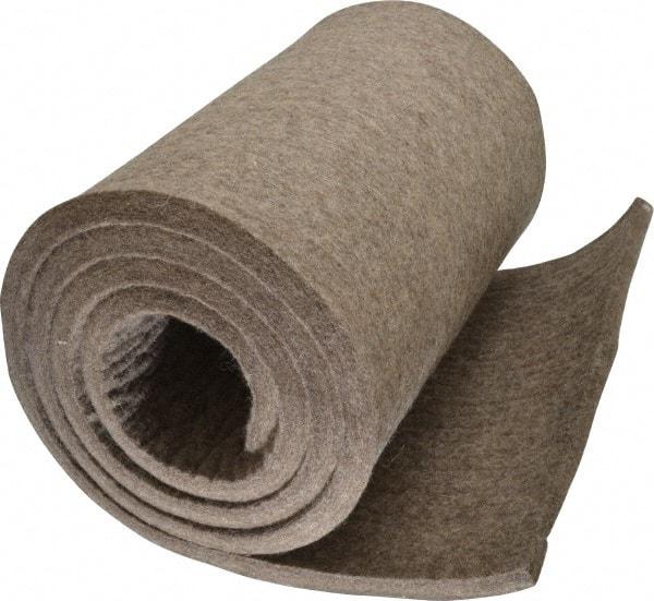 Made in USA - 1/2 Inch Thick x 72 Inch Wide x 12 Inch Long, Pressed Wool Felt Sheet - 6.1 Lbs/Square Yd., Gray, 250 psi - Americas Industrial Supply