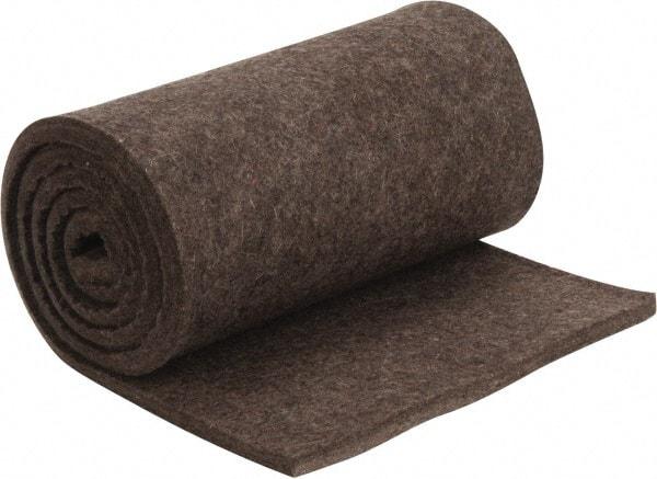 Made in USA - 1/2 Inch Thick x 72 Inch Wide x 12 Inch Long, Pressed Wool Felt Sheet - 4.2 Lbs/Square Yd., Gray, 75 psi - Americas Industrial Supply