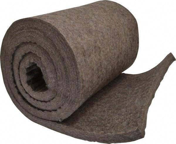 Made in USA - 3/4 Inch Thick x 72 Inch Wide x 12 Inch Long, Pressed Wool Felt Sheet - 6.4 Lbs/Square Yd., Gray, 75 psi - Americas Industrial Supply