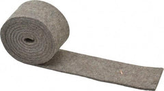 Made in USA - 1/8 Inch Thick x 2 Inch Wide x 5 Ft. Long, Felt Stripping - Gray, Plain Backing - Americas Industrial Supply