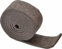 Made in USA - 1/4 Inch Thick x 2 Inch Wide x 5 Ft. Long, Felt Stripping - Gray, Plain Backing - Americas Industrial Supply