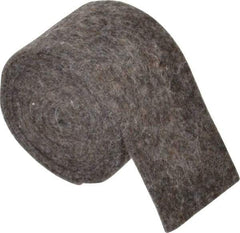 Made in USA - 1/8 Inch Thick x 2 Inch Wide x 5 Ft. Long, Felt Stripping - Gray, Plain Backing - Americas Industrial Supply