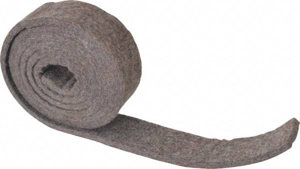 Made in USA - 1/4 Inch Thick x 1-1/2 Inch Wide x 5 Ft. Long, Felt Stripping - Gray, Plain Backing - Americas Industrial Supply