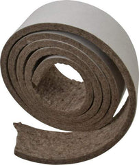 Made in USA - 1/4 Inch Thick x 2 Inch Wide x 5 Ft. Long, Felt Stripping - Gray, Adhesive Backing - Americas Industrial Supply