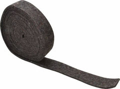 Made in USA - 1/8 Inch Thick x 1 Inch Wide x 10 Ft. Long, Felt Stripping - Gray, Plain Backing - Americas Industrial Supply