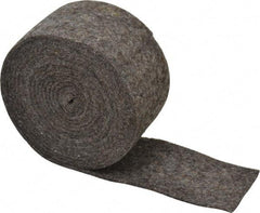 Made in USA - 1/8 Inch Thick x 2 Inch Wide x 10 Ft. Long, Felt Stripping - Gray, Plain Backing - Americas Industrial Supply