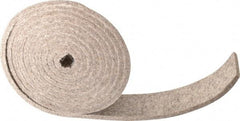 Made in USA - 1/4 Inch Thick x 2 Inch Wide x 10 Ft. Long, Felt Stripping - Gray, Adhesive Backing - Americas Industrial Supply