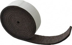 Made in USA - 1/4 Inch Thick x 2 Inch Wide x 10 Ft. Long, Felt Stripping - Gray, Adhesive Backing - Americas Industrial Supply