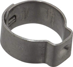 Oetiker - 11.4 to 13.3mm, 1-Ear Clamp - 1/2" Noml Size, 6mm Inner Width, 7mm Wide x 0.6mm Thick, Stainless Steel - Americas Industrial Supply