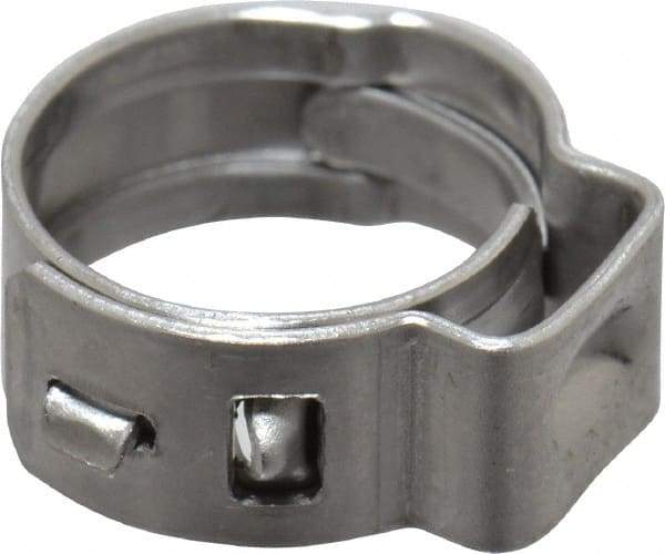 Oetiker - Stepless Ear Clamp - 3/8" Noml Size, 5.5mm Inner Width, 5mm Wide x 0.5mm Thick, Stainless Steel - Americas Industrial Supply