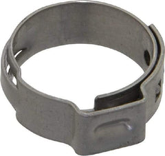 Oetiker - Stepless Ear Clamp - 11/16" Noml Size, 8mm Inner Width, 7mm Wide x 0.6mm Thick, Stainless Steel - Americas Industrial Supply