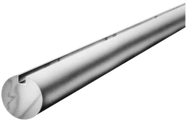 Made in USA - 1-1/2" Diam, 5' Long, 1045 Steel Keyed Round Linear Shafting - 3/8" Key - Americas Industrial Supply