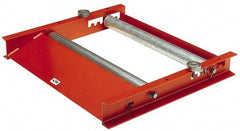 Made in USA - 28 Inches Max Width Reel Winder Roller Stand - 1,500 Lbs. Load Limit, 1 Reel Limit, 28 Inches Long x 31-1/2 Inches Wide x 4 Inches High, Structural Channel Frame with 6 Roller Positions - Americas Industrial Supply