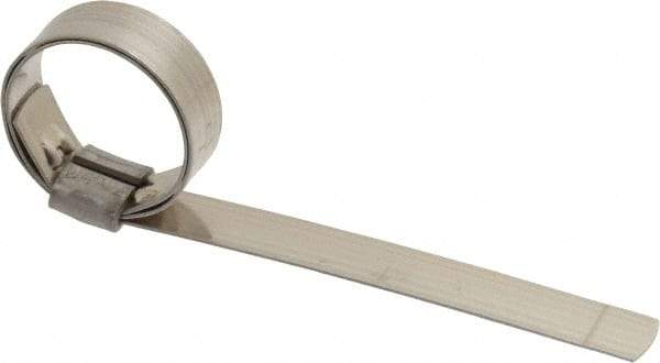 IDEAL TRIDON - 1" ID, Grade 201, Stainless Steel Preformed J-Type Clamp - 1/2" Wide x 0.03" Thick - Americas Industrial Supply