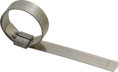 IDEAL TRIDON - 1-1/2" ID, Grade 201, Stainless Steel Preformed J-Type Clamp - 5/8" Wide x 0.03" Thick - Americas Industrial Supply