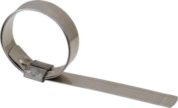 IDEAL TRIDON - 1-3/4" ID, Grade 201, Stainless Steel Preformed J-Type Clamp - 5/8" Wide x 0.03" Thick - Americas Industrial Supply