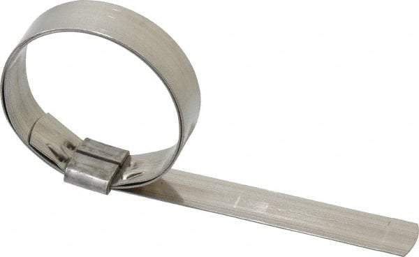 IDEAL TRIDON - 2" ID, Grade 201, Stainless Steel Preformed J-Type Clamp - 5/8" Wide x 0.03" Thick - Americas Industrial Supply