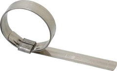 IDEAL TRIDON - 2" ID, Grade 201, Stainless Steel Preformed J-Type Clamp - 5/8" Wide x 0.03" Thick - Americas Industrial Supply