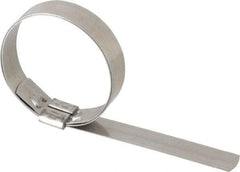 IDEAL TRIDON - 2-1/4" ID, Grade 201, Stainless Steel Preformed J-Type Clamp - 5/8" Wide x 0.03" Thick - Americas Industrial Supply