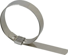 IDEAL TRIDON - 3" ID, Grade 201, Stainless Steel Preformed J-Type Clamp - 3/4" Wide x 0.03" Thick - Americas Industrial Supply