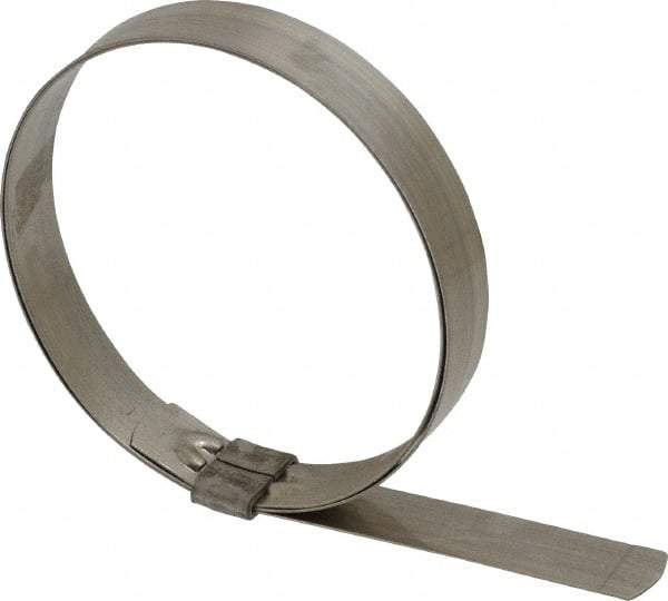 IDEAL TRIDON - 4" ID, Grade 201, Stainless Steel Preformed J-Type Clamp - 3/4" Wide x 0.03" Thick - Americas Industrial Supply