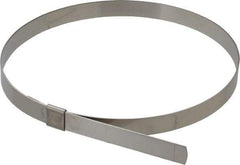 IDEAL TRIDON - 7" ID, Grade 201, Stainless Steel Preformed Center Punch Type Clamp - 5/8" Wide x 0.025" Thick - Americas Industrial Supply