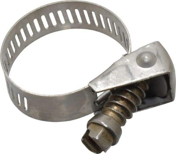 IDEAL TRIDON - SAE Size 12, 1/2 to 1-1/4" Diam, Stainless Steel Quick Release Worm Drive Clamp - 1/2" Wide, Material Grade 301, Series 550 - Americas Industrial Supply