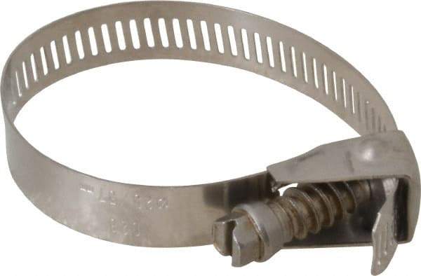 IDEAL TRIDON - SAE Size 28, 1 to 2-1/4" Diam, Stainless Steel Quick Release Worm Drive Clamp - 1/2" Wide, Material Grade 301, Series 550 - Americas Industrial Supply