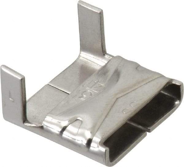 Made in USA - Grade 200 to 300, Stainless Steel Banding Strap Buckle - 3/4" Wide - Americas Industrial Supply