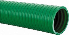 Continental ContiTech - 15 to 150°F, 2" Inside x 2.31" Outside Diam, PVC Liquid Suction & Discharge Hose - Green, 100' Long, 79 psi Working Pressure - Americas Industrial Supply