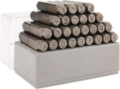 C.H. Hanson - 27 Piece, 5/16" Character Steel Stamp Set - Letters, Heavy Duty - Americas Industrial Supply